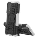 For Huawei P Smart(2021)/Y7a Tire Texture Shockproof TPU+PC Protective Case with Holder(White)