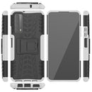 For Huawei P Smart(2021)/Y7a Tire Texture Shockproof TPU+PC Protective Case with Holder(White)