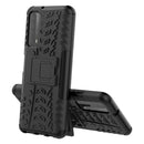 For Huawei P Smart(2021)/Y7a Tire Texture Shockproof TPU+PC Protective Case with Holder(Black)