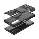 For Huawei P Smart(2021)/Y7a Tire Texture Shockproof TPU+PC Protective Case with Holder(Black)