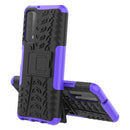 For Huawei P Smart(2021)/Y7a Tire Texture Shockproof TPU+PC Protective Case with Holder(Purple)
