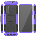 For Huawei P Smart(2021)/Y7a Tire Texture Shockproof TPU+PC Protective Case with Holder(Purple)
