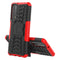 For Huawei P Smart(2021)/Y7a Tire Texture Shockproof TPU+PC Protective Case with Holder(Red)