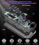 For Samsung Galaxy S21 5G Camouflage Armor Shockproof TPU + PC Magnetic Protective Case with Holder(Mint Green)