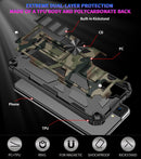 For Samsung Galaxy S21 Ultra 5G Camouflage Armor Shockproof TPU + PC Magnetic Protective Case with Holder(Army Green)