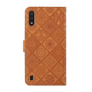 For Samsung Galaxy A01 Ethnic Style Embossed Pattern Horizontal Flip Leather Case with Holder & Card Slots & Wallet & Lanyard(Brown)