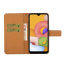 For Samsung Galaxy A01 Ethnic Style Embossed Pattern Horizontal Flip Leather Case with Holder & Card Slots & Wallet & Lanyard(Brown)