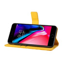 Ethnic Style Embossed Pattern Horizontal Flip Leather Case with Holder & Card Slots & Wallet & Lanyard For iPhone 8 Plus / 7 Plus(Yellow)