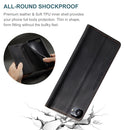 AutSpace A01 Retro Skin-feel Crazy Horse Texture Horizontal Flip Leather Case with Holder & Card Slots & Wallet & RFID For iPhone SE 2022 / SE 2020 / 8 / 7(Black)