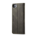 AutSpace A01 Retro Skin-feel Crazy Horse Texture Horizontal Flip Leather Case with Holder & Card Slots & Wallet & RFID For iPhone SE 2022 / SE 2020 / 8 / 7(Coffee)