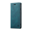 AutSpace A01 Retro Skin-feel Crazy Horse Texture Horizontal Flip Leather Case with Holder & Card Slots & Wallet & RFID For iPhone SE 2022 / SE 2020 / 8 / 7(Blue)