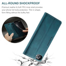 AutSpace A01 Retro Skin-feel Crazy Horse Texture Horizontal Flip Leather Case with Holder & Card Slots & Wallet & RFID For iPhone SE 2022 / SE 2020 / 8 / 7(Blue)