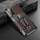 For Samsung Galaxy S21 5G Machine Armor Warrior Shockproof PC + TPU Protective Case(Coffee)