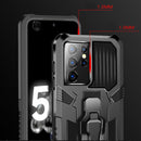 For Samsung Galaxy S21 Ultra 5G Machine Armor Warrior Shockproof PC + TPU Protective Case(Royal Blue)