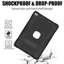 Contrast Color Robot Shockproof Silicone + PC Protective Case with Holder For iPad 10.2 2021 / 2020 / 2019(Black)