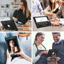 Contrast Color Robot Shockproof Silicone + PC Protective Case with Holder For iPad 10.2 2021 / 2020 / 2019(Black)