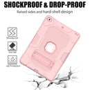 Contrast Color Robot Shockproof Silicone + PC Protective Case with Holder For iPad 10.2 2021 / 2020 / 2019(Rose Gold)