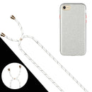 Glitter Powder Shockproof TPU Protective Case with Lanyard For iPhone 6(Silver)
