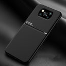 For Xiaomi Poco X3 NFC Classic Tilt Strip Grain Magnetic Shockproof PC + TPU Case(Black)