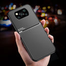 For Xiaomi Poco X3 NFC Classic Tilt Strip Grain Magnetic Shockproof PC + TPU Case(Black)
