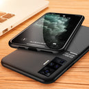For vivo X50 Classic Tilt Strip Grain Magnetic Shockproof PC + TPU Case(Black)