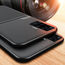 For vivo X50 Classic Tilt Strip Grain Magnetic Shockproof PC + TPU Case(Black)