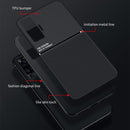 For vivo X50 Classic Tilt Strip Grain Magnetic Shockproof PC + TPU Case(Black)