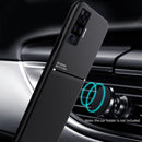 For vivo X50 Classic Tilt Strip Grain Magnetic Shockproof PC + TPU Case(Black)