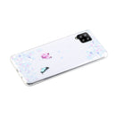 For Samsung Galaxy A12 Coloured Drawing Pattern Transparent TPU Protective Case(Flower Butterfly)