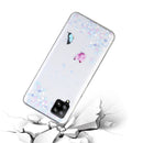 For Samsung Galaxy A12 Coloured Drawing Pattern Transparent TPU Protective Case(Flower Butterfly)