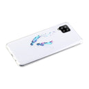 For Samsung Galaxy A12 Coloured Drawing Pattern Transparent TPU Protective Case(Feather)