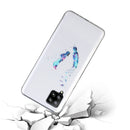 For Samsung Galaxy A12 Coloured Drawing Pattern Transparent TPU Protective Case(Feather)