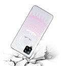For Samsung Galaxy A12 Coloured Drawing Pattern Transparent TPU Protective Case(Pink Flower)