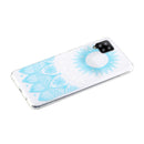 For Samsung Galaxy A12 Coloured Drawing Pattern Transparent TPU Protective Case(Blue Flower)
