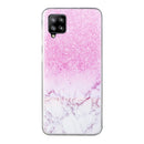 For Samsung Galaxy A12 Coloured Drawing Pattern Transparent TPU Protective Case(Marble)