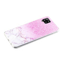 For Samsung Galaxy A12 Coloured Drawing Pattern Transparent TPU Protective Case(Marble)