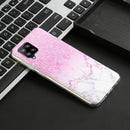 For Samsung Galaxy A12 Coloured Drawing Pattern Transparent TPU Protective Case(Marble)