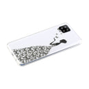 For Samsung Galaxy A12 Coloured Drawing Pattern Transparent TPU Protective Case(Butterfly Girl)