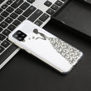 For Samsung Galaxy A12 Coloured Drawing Pattern Transparent TPU Protective Case(Butterfly Girl)