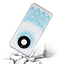 For Huawei Mate 40 Pro Coloured Drawing Pattern Transparent TPU Protective Case(Blue Flower)