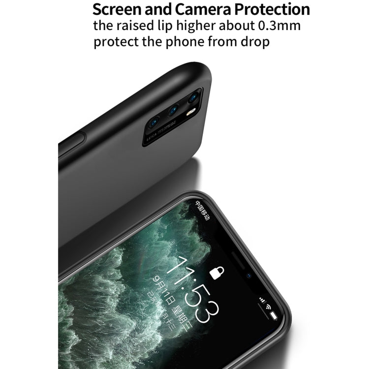For Huawei P40 Pro Classic Tilt Strip Grain Magnetic Shockproof PC + TPU Case(Black)