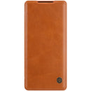 For Huawei Mate 40 Pro NILLKIN QIN Series Crazy Horse Texture Horizontal Flip Leather Case with Card Slot(Brown)
