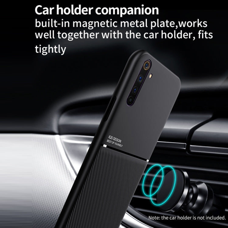 For OnePlus Nord Classic Tilt Strip Grain Magnetic Shockproof PC + TPU Case(Black)