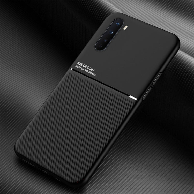 For OnePlus Nord Classic Tilt Strip Grain Magnetic Shockproof PC + TPU Case(Black)