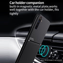 For OnePlus Nord Classic Tilt Strip Grain Magnetic Shockproof PC + TPU Case(Dark Green)