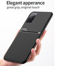 For Samsung Galaxy S20 FE Classic Tilt Strip Grain Magnetic Shockproof PC + TPU Case(Red)
