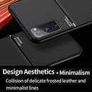 For Samsung Galaxy S20 FE Classic Tilt Strip Grain Magnetic Shockproof PC + TPU Case(Red)