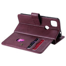 For Google Pixel 4a 4G Multifunctional Magnetic Copper Buckle Horizontal Flip Leather Case with Bracket & 10 Card Slots & Wallet & Photo Frame(Wine Red)