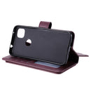 For Google Pixel 4a 4G Multifunctional Magnetic Copper Buckle Horizontal Flip Leather Case with Bracket & 10 Card Slots & Wallet & Photo Frame(Wine Red)