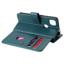 For Google Pixel 4a 4G Multifunctional Magnetic Copper Buckle Horizontal Flip Leather Case with Bracket & 10 Card Slots & Wallet & Photo Frame(Dark Green)
